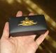 Vintage Wedgwood Black Bisque Jasperware Basalt Box Gold Gilt Egyptian Alligator Boxes photo 1