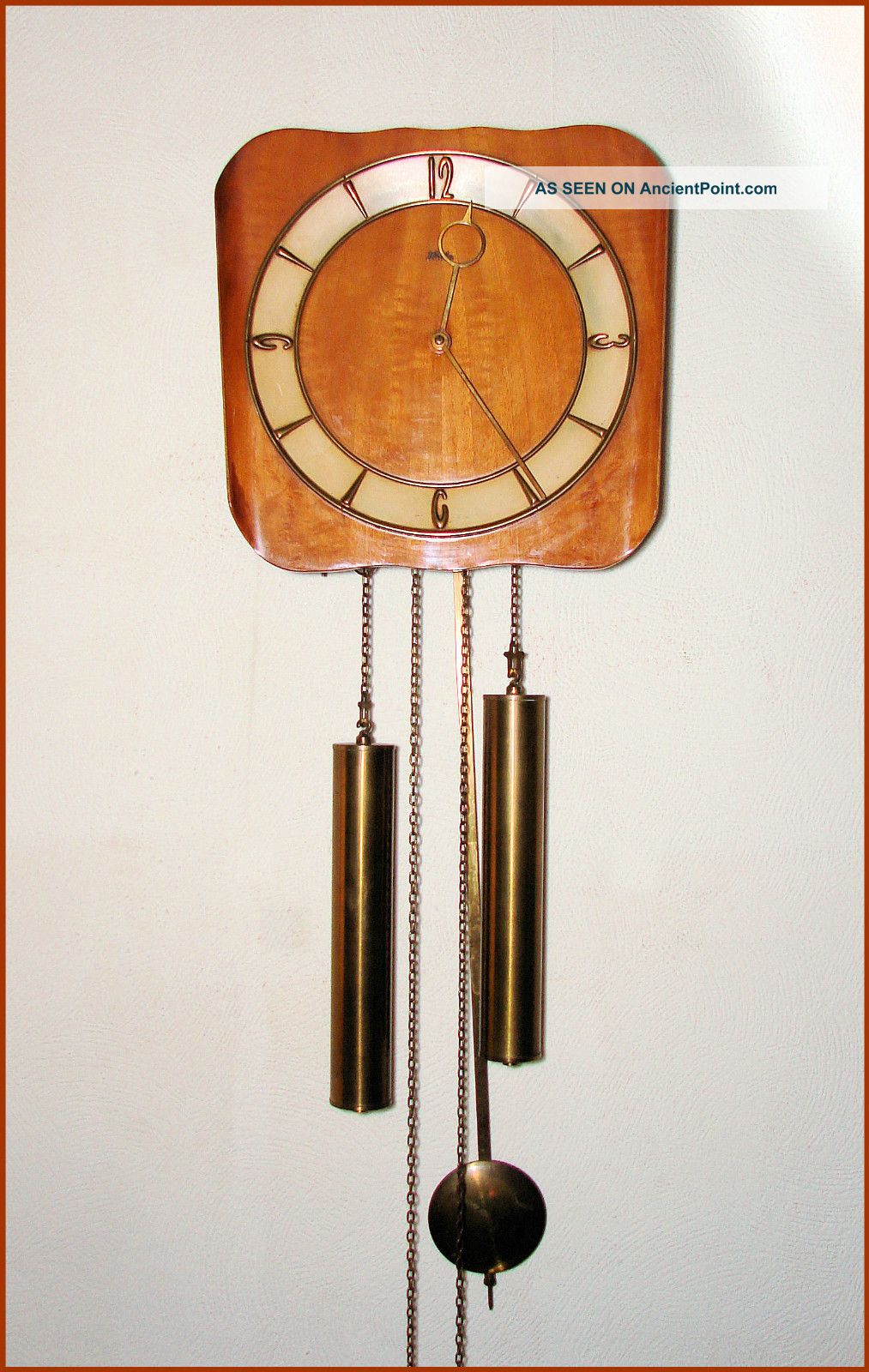 1950 ' S Warmink Wuba Rosewood Wall Clock Weight Driven Clocks photo