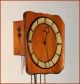 1950 ' S Warmink Wuba Rosewood Wall Clock Weight Driven Clocks photo 4