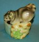 Vintage Japan Porcelain Ceramic Pottery Darling Raccoon & Baby Figurine/planter Figurines photo 4