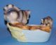 Vintage Japan Porcelain Ceramic Pottery Darling Raccoon & Baby Figurine/planter Figurines photo 6