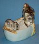 Vintage Japan Porcelain Ceramic Pottery Darling Raccoon & Baby Figurine/planter Figurines photo 7