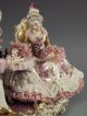 Large Antique German Volkstedt Dresden Lace & Gilt Lady Man Chess Group Figurine Figurines photo 1
