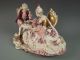 Large Antique German Volkstedt Dresden Lace & Gilt Lady Man Chess Group Figurine Figurines photo 2
