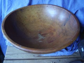 Antique Wood Butter Bowl Big 20 - 3/4 