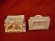 Antique,  German Porcelain Figural Match Holder Box.  Early 20th Century Boxes photo 3