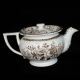 Early Transfer Printed Staffordshire Toy Teapot Dresden Flowers Minton 1825 Teapots & Tea Sets photo 6