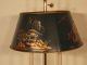Huge Vintage Antique French Horn Brass Bouillotte Chinoiserie Decorated Lamp Lamps photo 6