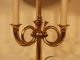 Huge Vintage Antique French Horn Brass Bouillotte Chinoiserie Decorated Lamp Lamps photo 8