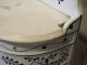 Antique Vintage Made In Germany Salt Box With Painted Wood Lid Crocks photo 5