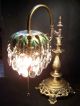 Antique Victorian Palm Tree Lamp 2 Of A Pair,  1920 ' S Crystal Lustres Lamps photo 1