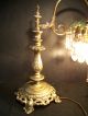 Antique Victorian Palm Tree Lamp 2 Of A Pair,  1920 ' S Crystal Lustres Lamps photo 2