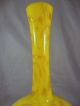 19th Cent Victorian Pink Yellow Cased Glass Vase Bottle Gold Enamel Decoration Vases photo 4
