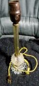 Vintage Early 1900 ' S ? To Mid Century Clear Hobnail Table Lamp All Orig.  Works Lamps photo 2
