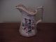 5 Color Transferware Pitcher Signed W Adams & Sons Chinese Flowers Antique Old Pitchers photo 1