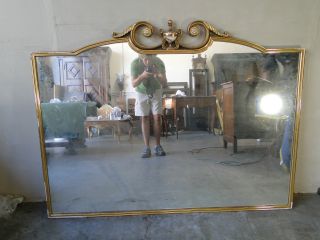 Antique Italian Large Gold Gilted Mirror photo
