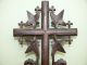 Fine 19thc Black Forest Cross Intricately Carved With Oak Leaves Other photo 1