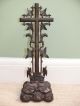 Fine 19thc Black Forest Cross Intricately Carved With Oak Leaves Other photo 6
