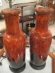 Pair Of Mid - Century Pottery Table Lamps Lamps photo 1