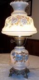 Vintage Victorian Romantic Gone With The Wind Gwtw 3 Way Lamp,  Blue/brown Luster Lamps photo 2