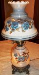 Vintage Victorian Romantic Gone With The Wind Gwtw 3 Way Lamp,  Blue/brown Luster Lamps photo 4