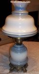Vintage Victorian Romantic Gone With The Wind Gwtw 3 Way Lamp,  Blue/brown Luster Lamps photo 6