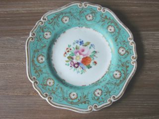19th Century Worcester Hand Painted Floral Feldspar Porcelain Cabinet Plate Nr photo