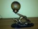 Brass Dancing Lady Table Lamp - Antique Brass Lamps photo 1