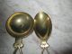 Pair (2) Of Art Deco Brass Hanging Spoons 9 1/2 