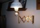Look Vintage Toleware ? Scissors Wall Lamp,  Tin Enamel & Globe. . .  Look Works Lamps photo 3
