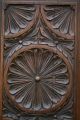 19th C.  Oak Wooden Rectangular Panel With Central Circular Decor & Other Other photo 1