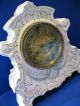Victorian Waterbury Parlor Clock Porcelain Ornate Face Beveled Glass Clocks photo 11