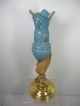 1881 Wilcox Figural Moth Stem Epergne W/ Blue Glass Butterfly Enamel Vase 2992 Vases & Urns photo 5
