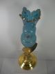 1881 Wilcox Figural Moth Stem Epergne W/ Blue Glass Butterfly Enamel Vase 2992 Vases & Urns photo 6