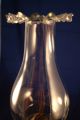 Antique Oil Kerosene Lamp Eagle Burner Rare Pie Crust Chemney Glass Lamps photo 1