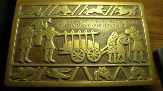Antique Christian Bayeux,  Battle Of Hastings Norman Conquest Bronze Box photo
