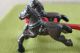 Vintage Cast Iron Toy - Fire Wagon With Two Horses,  And Driver Complete Set Metalware photo 2