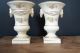 Pair Porcelain Urns Vases Planters Ivory,  Gilt Trim,  Floral Decoration 1930 ' S - 40 Urns photo 6