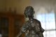 Antique 1700 ' S French Maiden Bronze Statue,  Marble Base Metalware photo 4