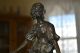 Antique 1700 ' S French Maiden Bronze Statue,  Marble Base Metalware photo 5
