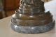 Antique 1700 ' S French Maiden Bronze Statue,  Marble Base Metalware photo 6