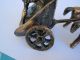 Vintage Brass/copper?? Roman Gladiator On Chariot And 2 Horses Metalware photo 2