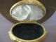 Vintage Jewelry Box Casket Style W/gold Finish Footed Metalware photo 2
