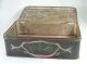 Primitive Metal Antique Box With Unusual Painted Design - Early 1900s Metalware photo 2
