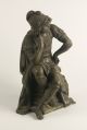 Antique Victorian Metal Figural Statue – Seated Warrior Metalware photo 1
