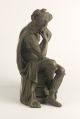 Antique Victorian Metal Figural Statue – Seated Warrior Metalware photo 2