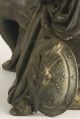 Antique Victorian Metal Figural Statue – Seated Warrior Metalware photo 7