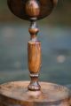 19th C.  Carved Walnut Pocket Watch Holder On A Circular Wooden Stand Other photo 6