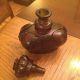 Vintage Victrylite Crown Decanter W Stopper Oshkosh Wis Italy Large Brown Bottle Decanters photo 1
