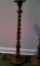 Antique Spindle Wooden Candle Holders (pair) Other photo 1